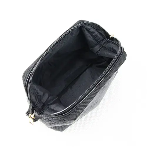 Factory OEM Black Makeup And Toiletry Bag Pu Fashion Wholesale Toiletry Bags